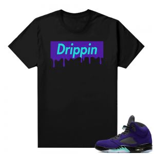 Alternate Grape 5s Sneaker Tees - Black - Drip Box