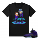 Alternate Grape 5s Sneaker Tees - Black - Get Schwifty