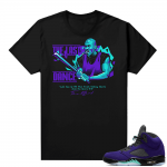 Alternate Grape 5s Sneaker Tees - Black - Goat Talk