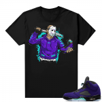 Alternate Grape 5s Sneaker Tees - Black - Jason Cop