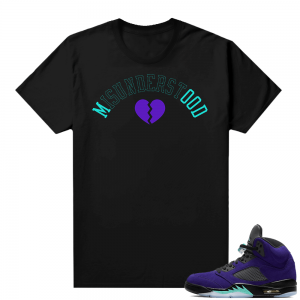 Alternate Grape 5s Sneaker Tees - Black - Misunderstood