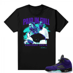 Alternate Grape 5s Sneaker Tees - Black - Paid In Full Vintage Movie