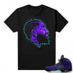 Alternate Grape 5s Sneaker Tees - Black - Prolific