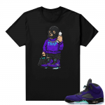 Alternate Grape 5s Sneaker Tees - Black - Trap Bear