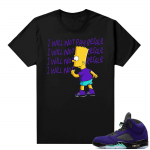 Alternate Grape 5s Sneaker Tees - Black - Will Not Pay Resale