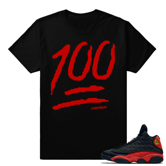 Bred 13s - One Hundred Streetwear Sneaker tees - Black