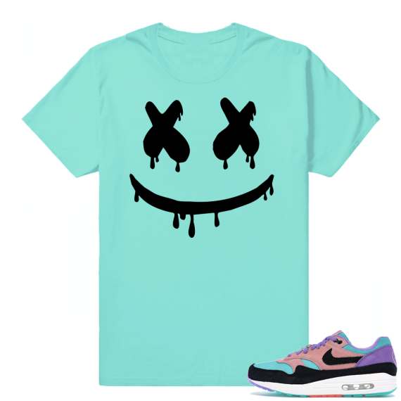 Air Max 1 Have A Nike Day | Smiley Drip | Island Green Shirt