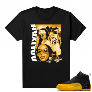 Black Gold Jordan match tees - Black - Aaliyah Vintage Rap