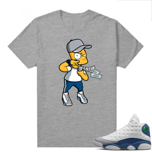 French Blue 13s Shirts Heather Grey Bart Big Spender