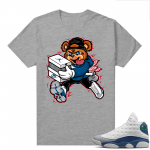 French Blue 13s Shirts Heather Grey Bear Sneaker Heist