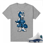 French Blue 13s Shirts Heather Grey Bear Toy