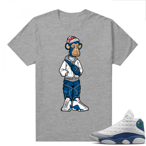 French Blue 13s Shirts Heather Grey Bored Ape Sneakerhead