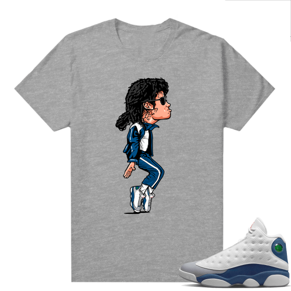 French Blue 13s Shirts Heather Grey MJ x 13s