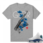 French Blue 13s Shirts Heather Grey Marcello Gior AK Floral