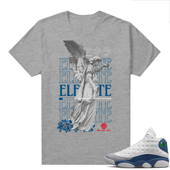 French Blue 13s Shirts Heather Grey Marcello Gior Elevate