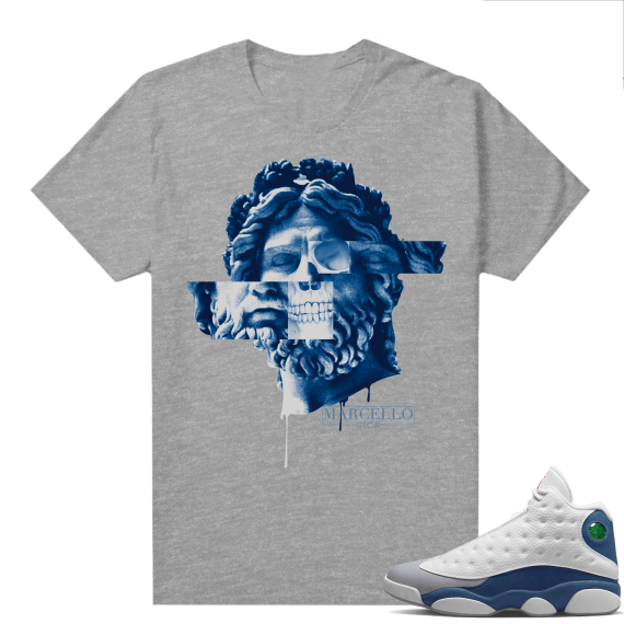 French Blue 13s Shirts Heather Grey Marcello Gior Greek God