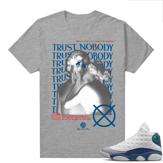 French Blue 13s Shirts Heather Grey Marcello Gior Illusions