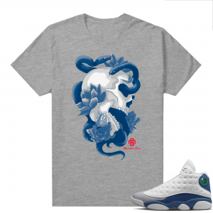 French Blue 13s Shirts Heather Grey Marcello Gior Serpent Skull