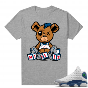 French Blue 13s Shirts Heather Grey Misfit Teddy