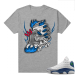 French Blue 13s Shirts Heather Grey Money To Burn