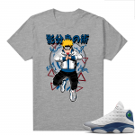 French Blue 13s Shirts Heather Grey Naruto