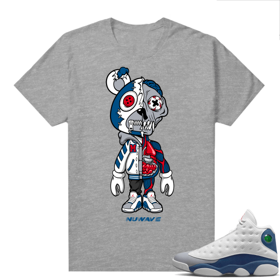 French Blue 13s Shirts Heather Grey Nuwave Bear Anatomy