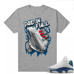 French Blue 13s Shirts Heather Grey Paid In Full