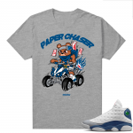 French Blue 13s Shirts Heather Grey Paper Chaser Bear