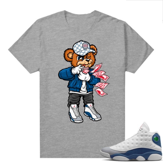 French Blue 13s Shirts Heather Grey Rich Bear