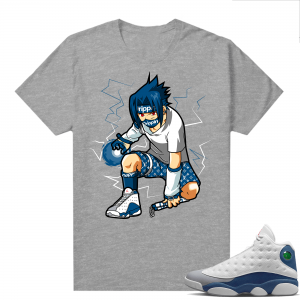 French Blue 13s Shirts Heather Grey Sasuke hype