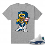 French Blue 13s Shirts Heather Grey Savage Mode