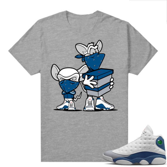 French Blue 13s Shirts Heather Grey Sneaker Heist