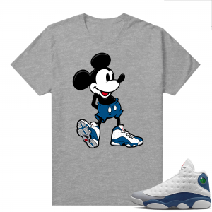 French Blue 13s Shirts Heather Grey Sneakerhead Mickey