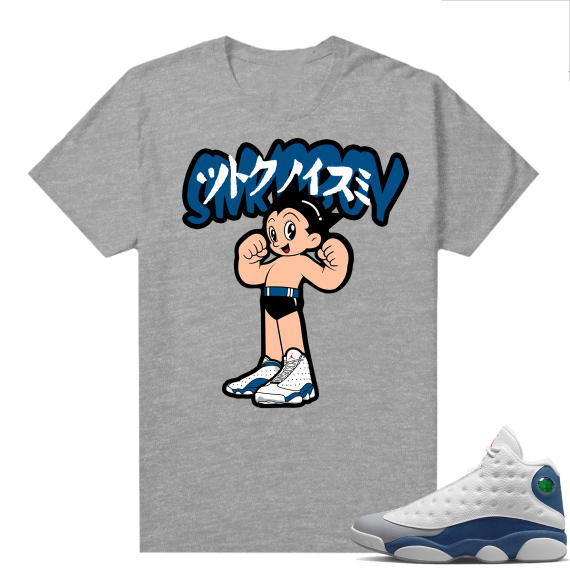 French Blue 13s Shirts Heather Grey Snkrboy Astro