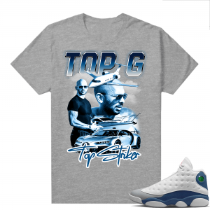 French Blue 13s Shirts Heather Grey Top G Andrew Tate