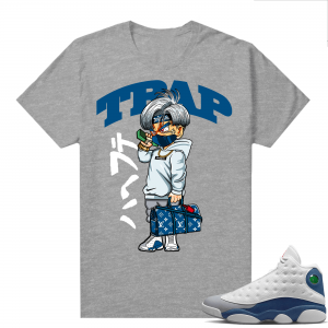 French Blue 13s Shirts Heather Grey Trap Trunks