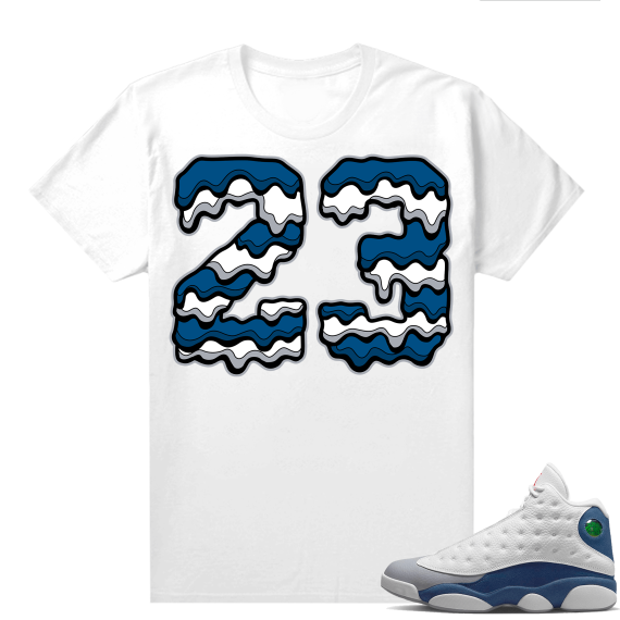 French Blue 13s Shirts White 23 Drip