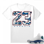 French Blue 13s Shirts White 23 Mashup Rare Air