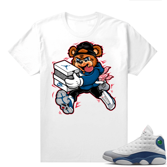 French Blue 13s Shirts White Bear Sneaker Heist