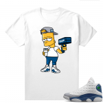 French Blue 13s Shirts White Drippy Bart