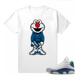 French Blue 13s Shirts White Drippy Elmo