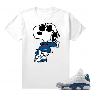 French Blue 13s Shirts White Fly Snoopy