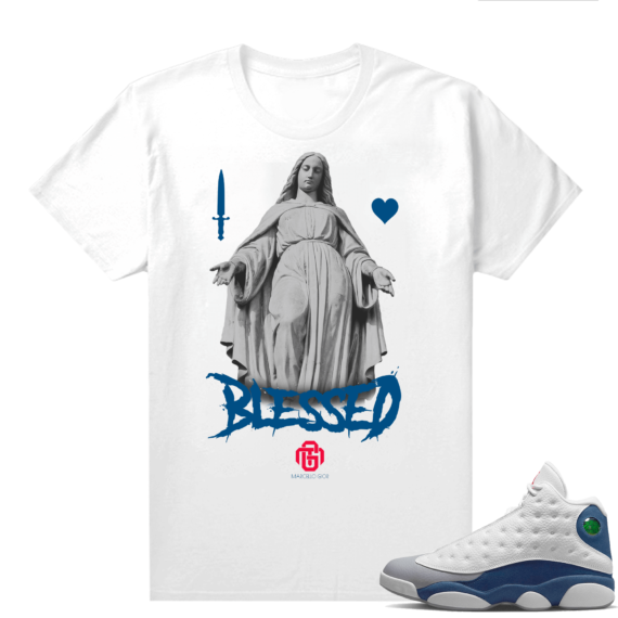 French Blue 13s Shirts White Marcello Gior Blessed