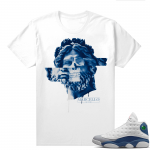 French Blue 13s Shirts White Marcello Gior Greek God