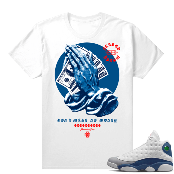 French Blue 13s Shirts White Marcello Gior Scared Money