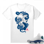 French Blue 13s Shirts White Marcello Gior Serpent Skull