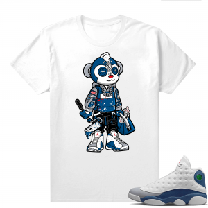 French Blue 13s Shirts White Monkey Toy