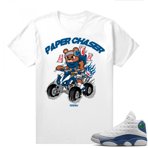 French Blue 13s Shirts White Paper Chaser Bear