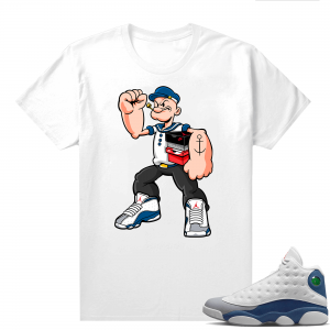 French Blue 13s Shirts White Popeye