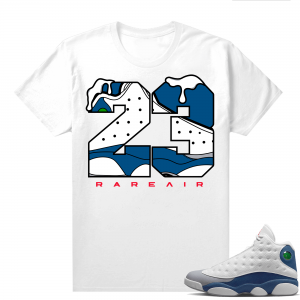 French Blue 13s Shirts White Rare Air 23